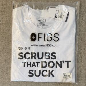 FIGS White Graphic Tee